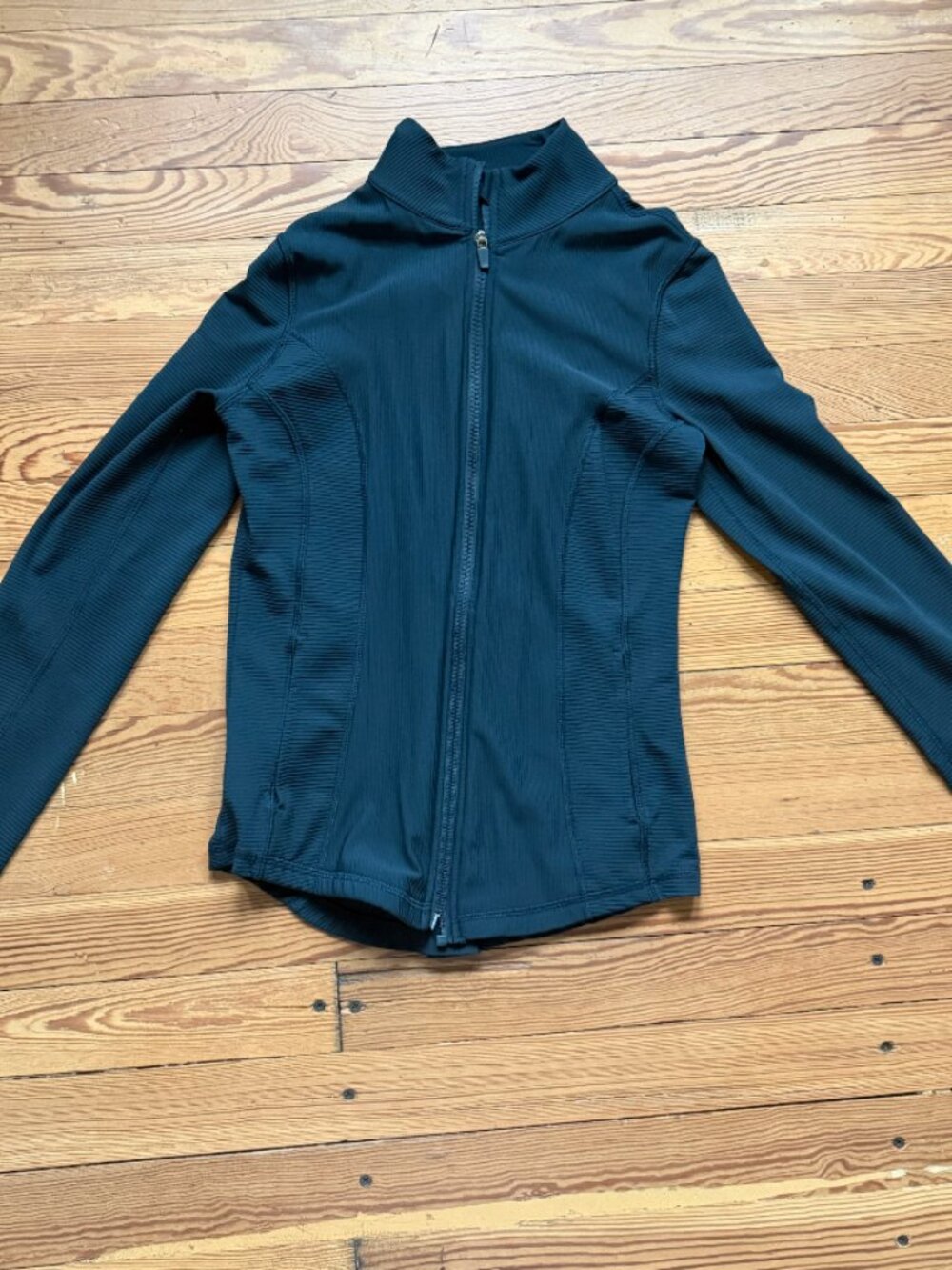 90 Degree by Reflex Teal Ribbed Full Zip Athletic Jacket S